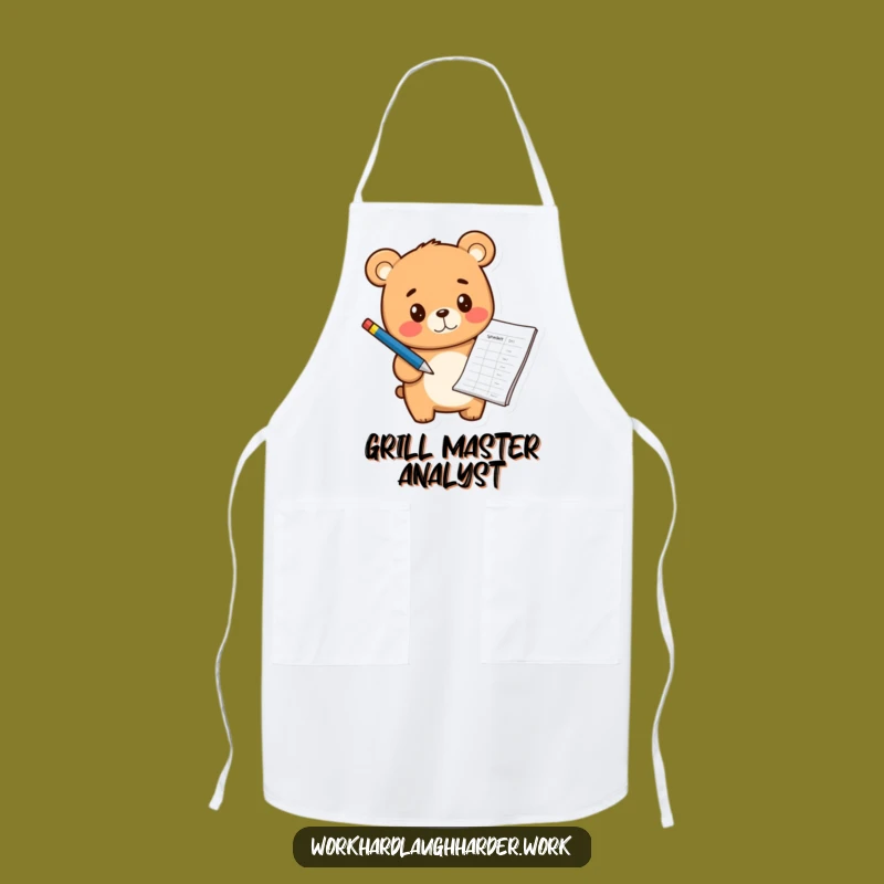 Funny Bear Cub Data Apron - Chef's Choice for Analytical Kitchen Fun