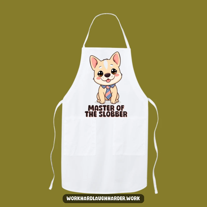 Funny Dog Tie Askew Apron - Comical Chef Canine Wear, Perfect Funny Gift
