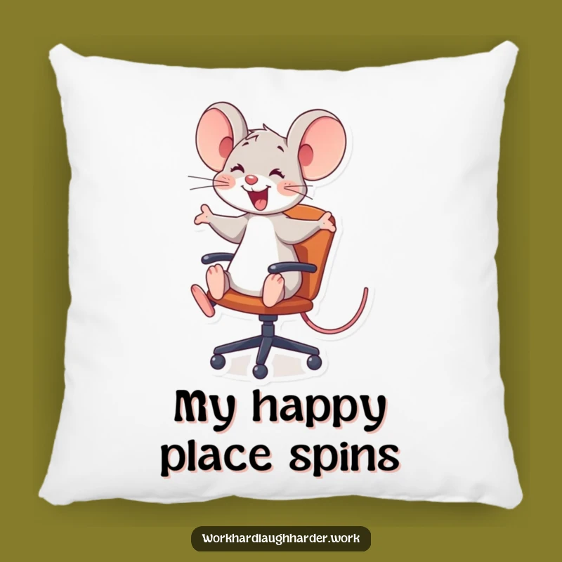 Funny Mouse Office Chair Pillow - Comfy Comical Desk Buddy, Great Funny Gift