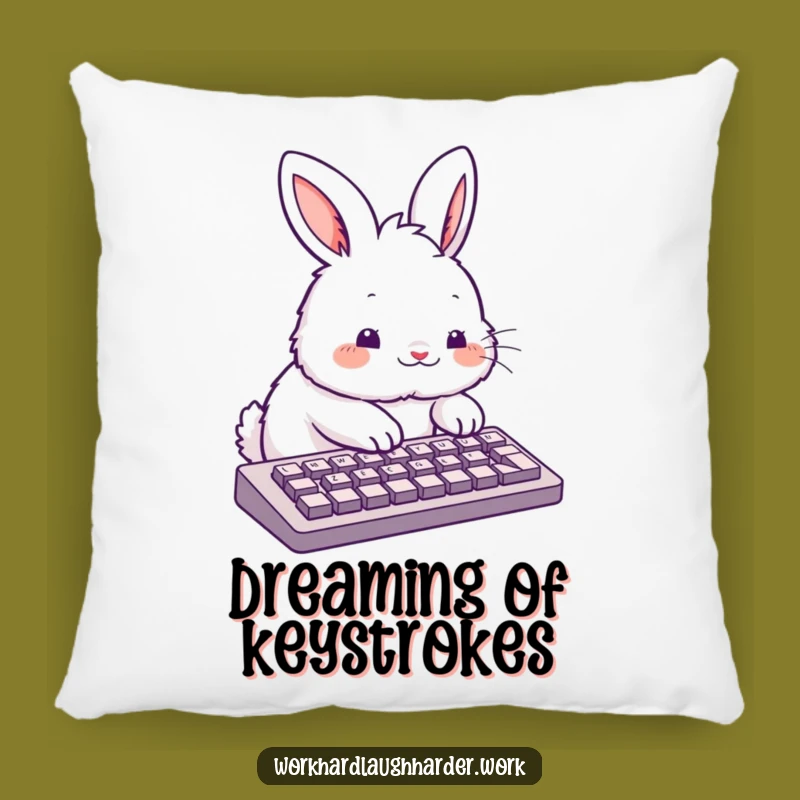 Funny Rabbit Keyboard Accent Pillow - Soft Cushion for Cozy Typing