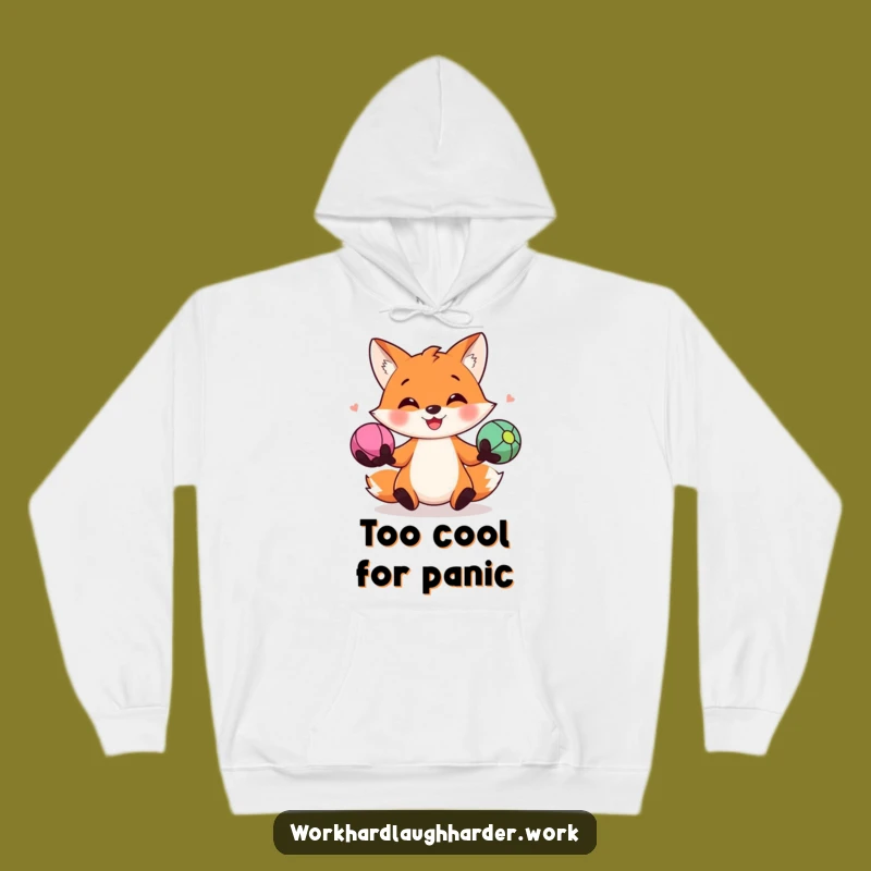 Funny Fox Juggling Hoodie: Cozy & Hilarious Stress Ball Design, Ultimate Comfort Gift