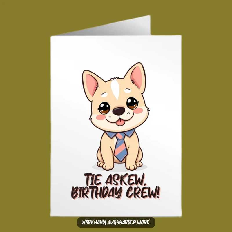 Free Printable Dog Birthday Card: Funny Tie-Wearing Pooch Downloadable Gift