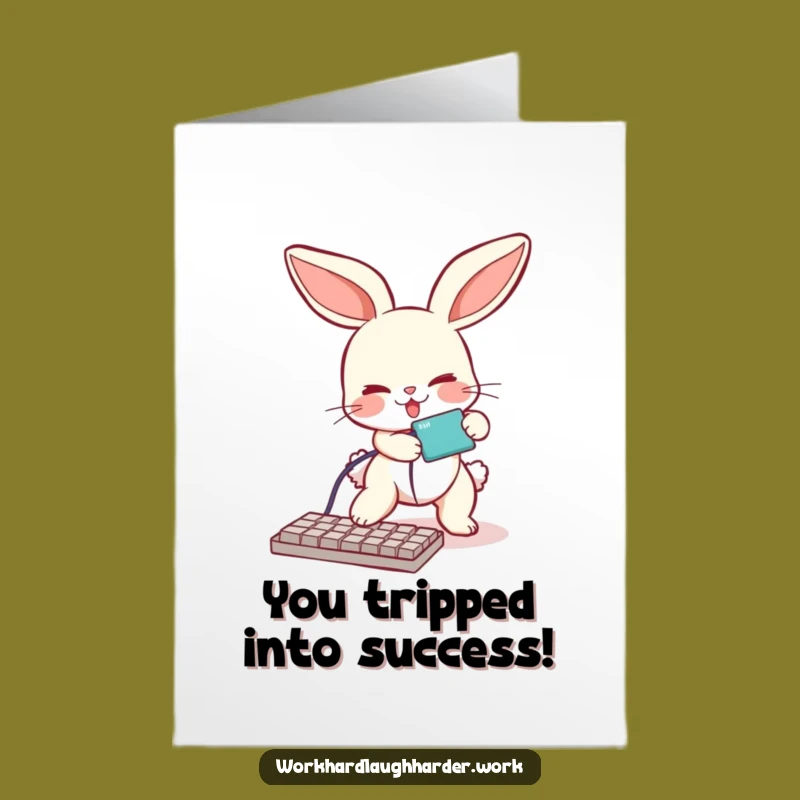 Free Printable Bunny Congrats Card - Oops! Humor Downloadable