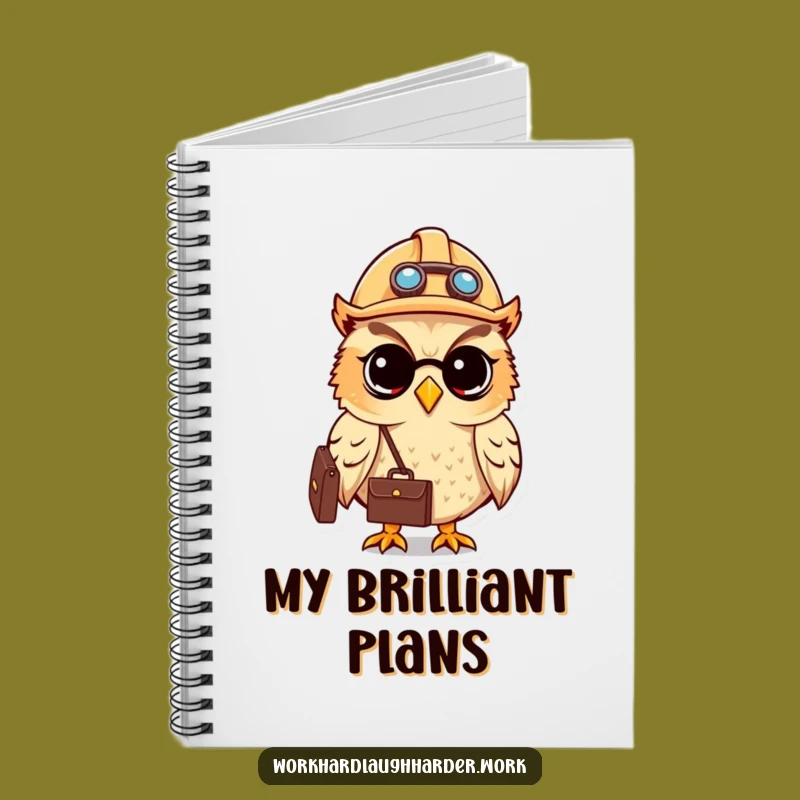 Funny Owl Business Notebook - Journal for Strategic Plans & Ideas