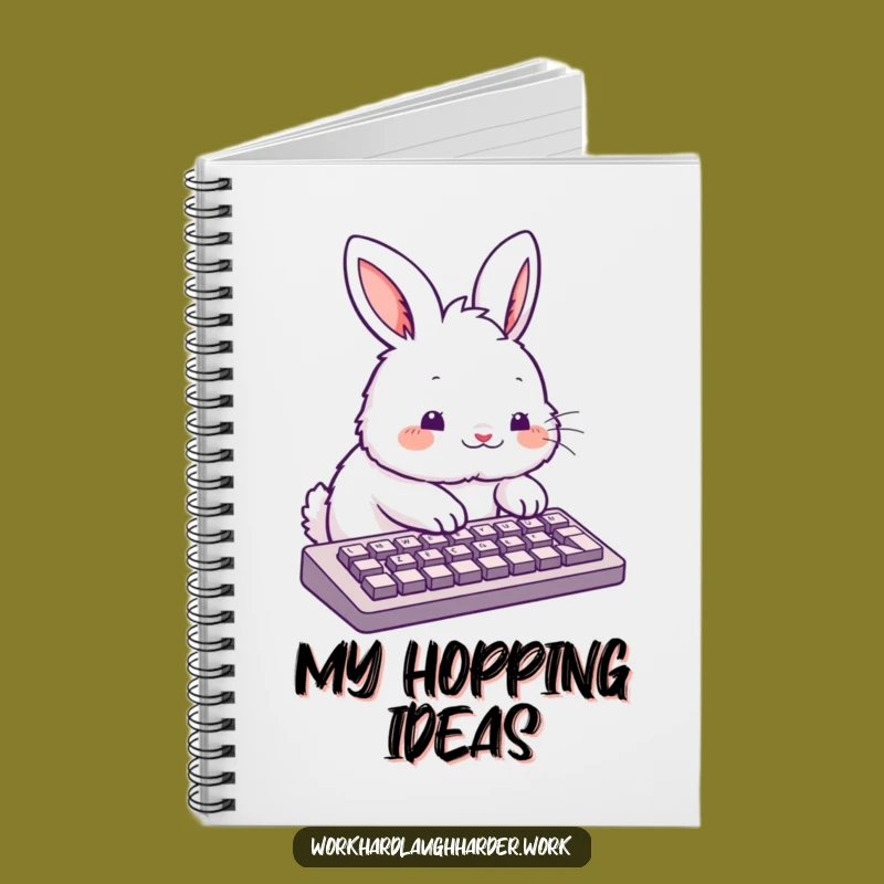 Funny Rabbit Typing Notebook - Journal for Ideas & Digital Notes